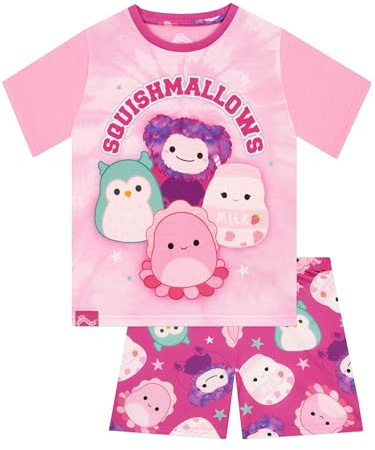 Squishmallows Schlafanzug Mädchen, Kurzarm Schlafanzüge Mädchen, Schlafanzug Kinder Sommer