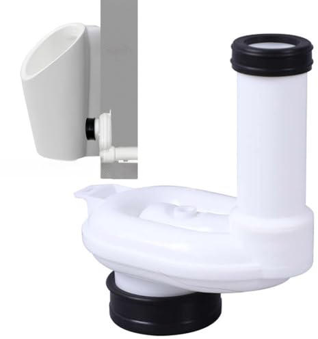 Filteilect PP Urinal Siphon Horizontal Ablaufgarnitur mit DN50 x DN40/50 Ablauffalle für Wandmontage Urinal