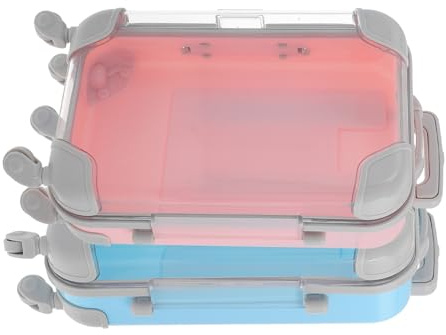 EPIGEIST Kleiner Kosmetikkoffer im Charmanten Design 2 Stück aus Kunststoff Leichter und Pflegeleichter Wimpern Organizer für Reisen und Täglichen Gebrauch