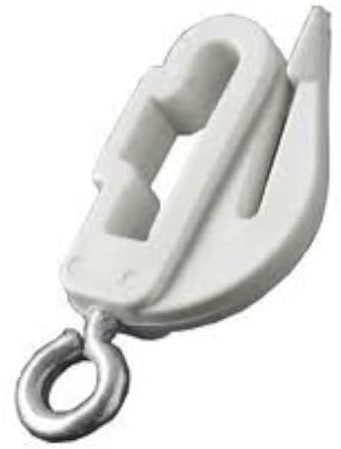 2 Harrison Drape white drape curtain track end stops