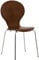 CLP Stapelstuhl Diego I Komfortabler Esszimmerstuhl I Metallgestell, Holzsitz I Ergonomisches Design I Platzsparend In Esszimmer Und Küche, Farbe:braun