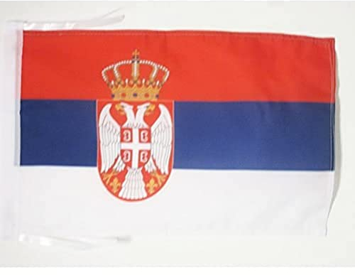 AZ FLAG - Flagge Serbien - 45x30 cm Mit Kordel - Serbische Fahne 30 x 45 cm - Flaggen