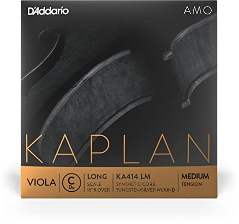 D'Addario Kaplan Amo Viola Saiten - Einzelsaite C - KA414 LM - Viola Saiten - Lange Skala, Mittlere Spannung
