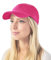 The Hat Depot Unisex Baseballkappe, blanko, gewaschen, niedriges Profil, Baumwolle, Denim, Batikfärbung, Dad Hat - Pink - Einheitsgröße