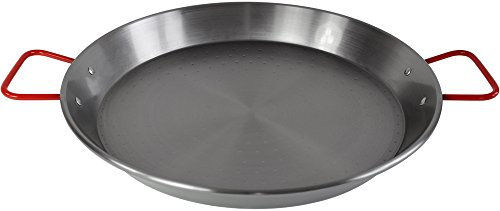 GRILLPLANET Paellapfanne Paella Pfanne aus Eisen poliert 36cm für original Paella aus Spanien
