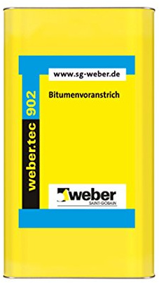 weber.tec 902 – Bitumenvoranstrich, 12 L | Grundierung unter Bitumenbahnen und lösemittelhaltige Bitumenmasse | Bitumengrundierung – Teergrundierung