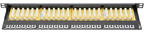 DIGITUS Patch Panel RJ-45 X 24 Schwarz RAL 9005 0.5U 48,3 cm 19 CAT 6 Class E ungeschirmt