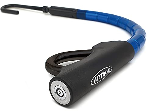 ARTAGO 880/B High-End Steering Wheel Brake Pedal Lock, Flexible Articulated Armored Steel Cable, Adjustable High Security, Universal Clutch Anti Theft Bar Lock Device for Vehicle Car Truck Van, Camper