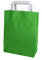 PGV Papiertragetaschen mit Flachhenkel 18 + 8 x 22 cm (200 Stück, GRÜN)