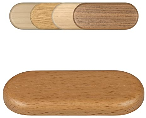 1 Stück Doppel Heizungsrohr Rosette, ohne Lochung, zweigeteilt, verschiedene Echthölzer, Rohrabdeckung, Abdeckrosetten, Verkleidung, Heizkörper Rosetten, Holz, Parkett, Holzrosetten (Buche)