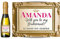 Personalised Label for Mini Champagne or Mini Wine Bottles – Anniversary, Wedding, Engagement, Hen Party, Birthday, Congratulations or Any Occasion You Like (Gold/Pink)