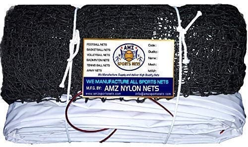 AMZ SPORTS NETS Lawn Tennis Net Double Tournament Quality with Wire Rope