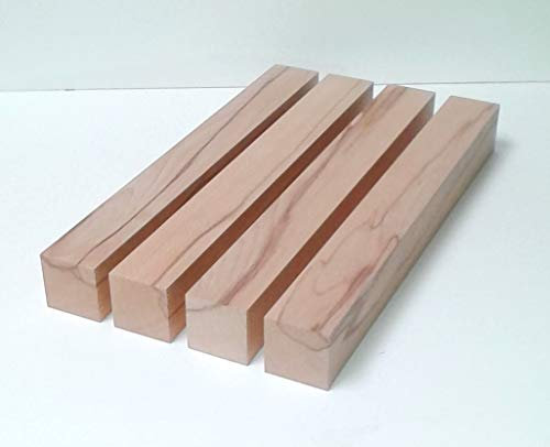 4 Tischfüße Kanthölzer Drechselholz Kernbuche massiv. 7x7cm stark. Hobelware.100-1600mm lang. (70x70x100mm lang.) Natur