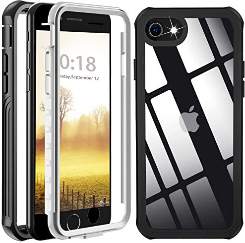 BESINPO for iPhone SE 2020/SE 2022 Case,for iPhone 7/8 Case,Shockproof Built-in Screen Protector 360 Full Body Heavy Duty Protection Anti-Scratch Cover Phone Case for iPhone SE 2022/SE 2020/7/8(Black)