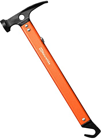 Naturehike Camping Outdoor Hammer Aluminium Multifunktionshammer Zelt Hammer, NH15A010-I, Orange
