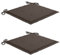 vidaXL Gartenstuhl Kissen 2 STK., Sitzkissen Outdoor Indoor, Stuhlkissen mit 2 Sätzen Schnüren, Stuhlauflage Sitzpolster, Taupe 50x50x4cm Oxford-Gewebe