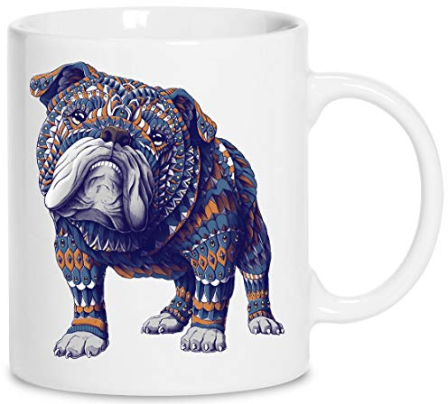 Inglese Bulldog Ceramica Bianco Tazza Cup Mug