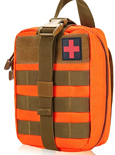 NuCamper Erste Hilfe Taktische Hüfttaschen, Leer Wilderness Survival Bug Out Supplies Bag, Moll Ifak Kleine Pouch Tactical Leg Bag, für Camping, Jagd, Wandern, Zuhause, Radfahren und Abenteuer