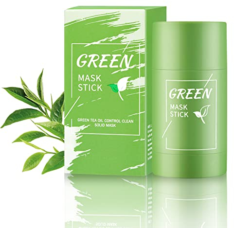 Green Tea Mask Stick,GrüNer Tee Purifying Clay Stick Mask, Oil Control Green Tea Cleansing Mask,Bekämpft Akne und Mitesser, Verbessert die Haut für Alle Hauttypen Männer Frauen