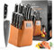 Messersets Damast-Küchenmesser, 18pcs japanisches Profi-Küchenmesser-Set Damaszener-Messerblock Holz-Set von Damastmessern, japanisches Messer-Set