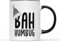 SMARTYPANTS Bah Humbug Mug Tea Coffee Cup - Novelty Adults Funny Grinch Scrooge Anti-Christmas Santa Claus Xmas Christmas Stocking Filler Home Kitchen Gift Present (Black Handle Prime)