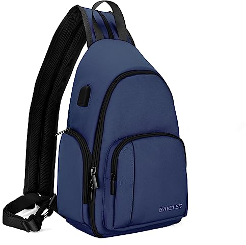 BAICLES Mochila para Cámara Bolso para Cámara SLR de Nailon con Bolso para Cámara de Hombro Individual y Doble Desmontable Mochila Fotográfica Bolso Bandolera Casual a Prueba de Golpes(Azul)