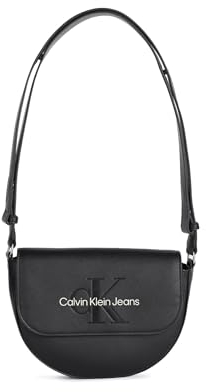Calvin Klein Jeans Damen Tasche Klein, Schwarz (Black With Rose), Onesize