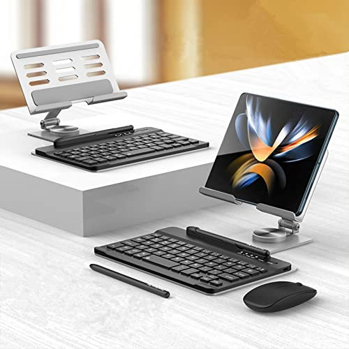 Custodia Hülle für Surface Duo 2 Tastatur + Handyhalterung 360°Rotating + Maus + Stift,Keyboard Klappbarer Handyhalter Set für Microsoft Surface Duo 2/Surface Duo(3)