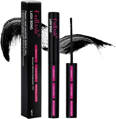 FADLASH personal Eyelash Glue Black Eyelash Glue DIY Eyelash Extension Glue Waterproof Cluster Eyelash Glue Long Lasting 48-72 Hours With Mascara Pen Grafting Glue