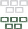 Di Tutto Per Tutti® Kit 10 Pezzi Vimar Plana Compatibile | 5 pezzi Placca in Tecnopolimero Bianco 3 Posti | 5 Pezzi Supporto 3 Posti