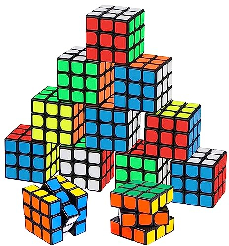 12 Stück Zauberwürfel Set, Mini Zauberwürfel, 3 * 3 * 3cm Puzzle Magic Cubes, Geschwindig Keitswürfel, Mini Cube, Magic Cube Spielzeug Geschenke für Kindergeburtstag Reisespiele Weihnachten
