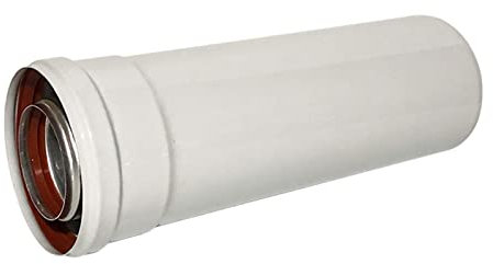 Sharplace Chimney Straight Pipe Pipe Detachable Vent Boiler Heater Exhaust Pipe Flue Extension Tube for Hiking Wood Log Burning, White, 40cm