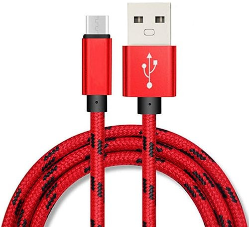 YSJJZRL Cable USB Tipo C Carcasa de Aluminio Nylon Trenzado 2A Cargador rápido Cable de Datos para Samsung A50 A51 S20 S10, etc. (2M,Rojo)