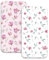 Spannbettlaken Kinderwagen Bettlaken Spannbettlaken für Babybett 2 Pack 82x41 cm Oeko-Tex Zertifiziert Stubenwagen Bezug Kinderwagen Matratzenschoner Matratzenbezug für Neugeborenes Blumen