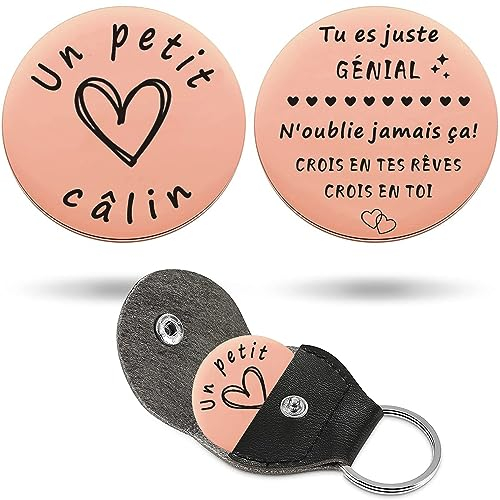 FANAOREN Un Petit Câlin Porte-Bonheur, Bonne Chance Jeton, Meilleure Amie Cadeau, Porte Bonheur Femme, Inspirant Cadeau pour Fille, Soeur, Amie, Cadeau Anniversaire Femme Original