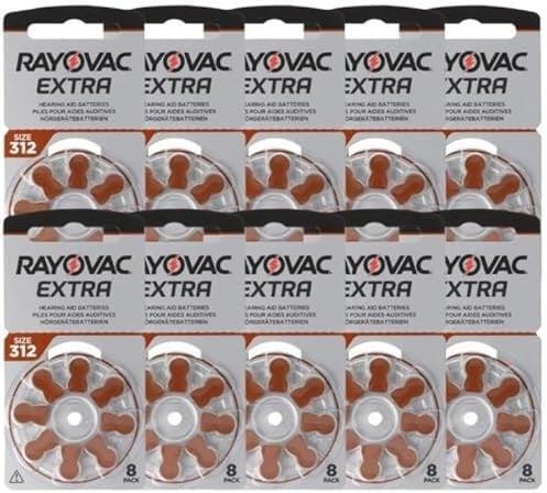 Rayovac Extra 80-PACK Hearing Aid Batteries Featuring Sound Fusion™ Technology | Size 312