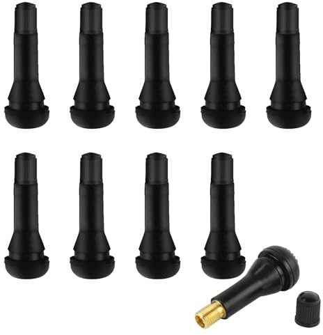 SWYSGS TR414 Gummi Ventile,Gummiventile,Autoventil,Reifenventil Schwarz,Felgenventile Reifen,Gummiventil Reifen,Felgen Ventile,Felgenventile,Snap-In Gummiventile Ventile,Universal,10 Stück
