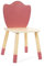 Classic World Wooden Grace Kinder Schreibtischstuhl, leicht, tragbar, runde Kanten für Sicherheit, Nusery Decor, Kinderzimmermöbel, ab 3 Jahren, Pastellrote Tulpe (28 x 28 x 49 cm)