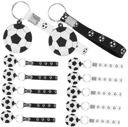 TOPBATHY 12stücke Silikon Fußball Schlüsselanhänger Für Kindergeburtstagsfeiern Mitgebsel Für Fußballfans Langlebig Und Farbenfroh Für Partys Und Dekorationen