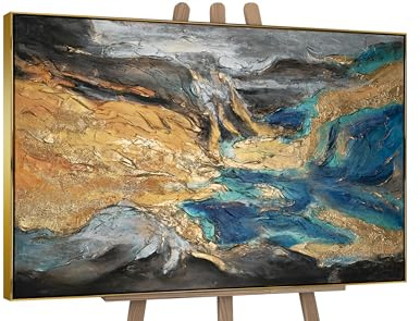 YS-Art Luxus Abstrakt Acrylbild Symphonie der Abstraktion handgemalt Kunst