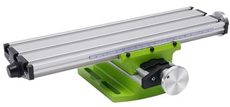 CLEADONG Maschinenschraubstock, Aluminiumlegierung Kreuztisch 310 X 90 Mm Mini Drehbank X-Y Fräsmaschine Arbeitstisch Mini Multifunktionsbohrschraubstock Für Bankbohrer Fräsständer