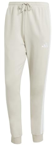 Adidas Men's Essential Three Stripes French Terry Pant, Wonder Alumina/White, XXL