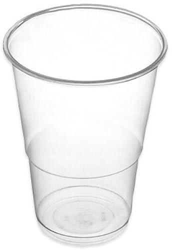 Tradineur Lot de 200 gobelets réutilisables en plastique, 100 % recyclables, extra résistants, hygiéniques, empilables, 8,5 x 7 cm, 200 ml