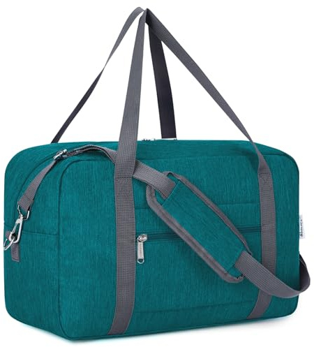 Narwey für Ryanair Handgepäck 40x20x25 Faltbare Reisetasche Handgepäck Tasche Flugzeug Weekender Reisetaschen Sporttasche 20L (Türkis)