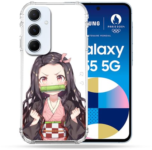 Cokitec Verstärkte Schutzhülle für Samsung Galaxy A55 5G Manga Demon Slayer Nezuko