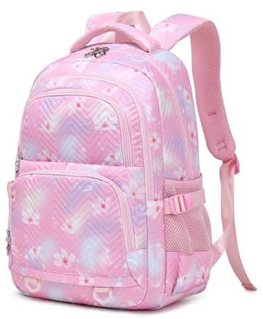 Zaino per ragazze con stampa di margherite o fiori, zaino casual per scuola elementare secondaria