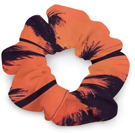 Satin-Haarbänder für Damen, Palme, Sommer, Sonnenuntergang, elastische Haargummis, modische Haargummis für alle Frisuren, weich und langlebig