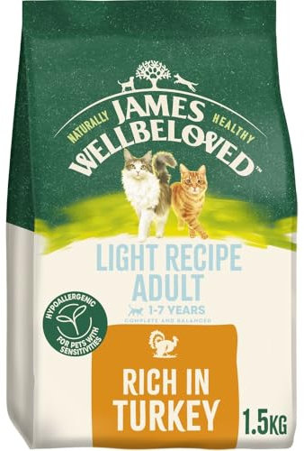 James Wellbeloved Hypoallergenic Light Dry Cat Food for Adult Cats Turkey 1.5 kg