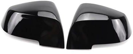 Spiegelkappen Für X1 1 2 Serie 3 4 Für X Für M Serie 220i 328i F20 F21 F22 F23 F30 F32 F33 F36 Auto-Seitenspiegel-Abdeckkappen 1 Paar Carbon Fiber Style Schwarz Rückspiegel Kappe(Black)