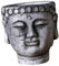 Sharplace Pot de Fleurs décoratif avec tête de Bouddha, Cadeau, Statue de Bouddha, récipient de Fleurs, jardinière en Ciment pour Balcon, Salon de thé, café, Gris